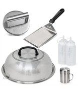 Smashed Burger Kit, Burger Press With Edge, 12 Inch Basting Cover, Grill... - £54.28 GBP