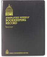 Dome DOM600 Bookkeeping Record Book Weekly 128 Pages 9 X11 Inches, Brown - $326.36 MXN