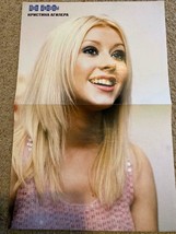 Christina Aguilera teen magazine poster clipping Teen Idols BCE pink shi... - £5.46 GBP