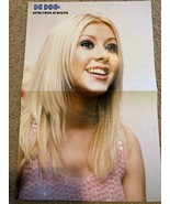 Christina Aguilera teen magazine poster clipping Teen Idols BCE pink shi... - £5.48 GBP