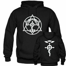 Fullmetal Alchemist Unisex Hoodie Sweaters Cosplay Costume Black Hooded Coat - £20.42 GBP
