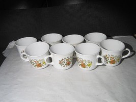 8 Vintage Corning Ware Corelle Indian Summer Coffee/Tea Cups collectable - £34.88 GBP