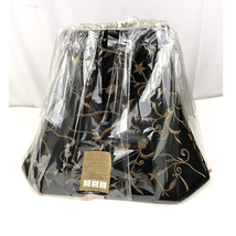 Black Embroidered Beaded Fringe Dale Tiffany Home Collection Lamp Shade - £21.50 GBP