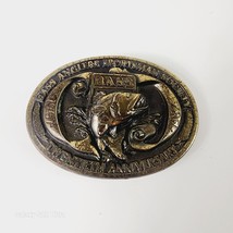 Vintage Original &quot;Bass Anglers Sportsman Society&quot; 20th Anniversary Belt Buckle - £14.61 GBP