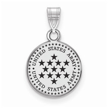 Sterling Silver Small United States Army Epoxied Disc Pendant - £53.88 GBP