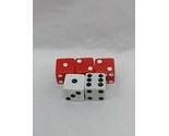 Lot Of (5) Red And White 12mm Dice With Black And White Pips - £5.47 GBP