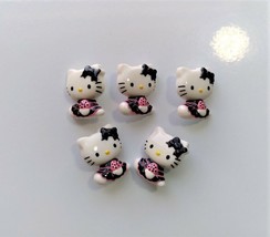 3 / 5 Pc HELLO KITTY Sewing Shank Button, Goth/Dress/Classic/Round Free Ship! - £7.19 GBP