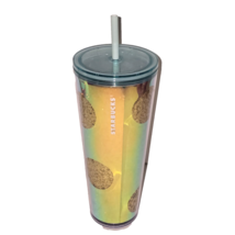 NEW Starbucks 2020 Holiday Gold Glitter Polka Dot 24 oz Venti Cold Cup T... - $19.66 CAD
