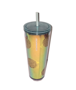 NEW Starbucks 2020 Holiday Gold Glitter Polka Dot 24 oz Venti Cold Cup T... - $19.66 CAD
