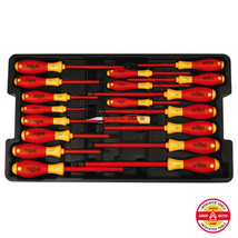 Wiha Insulated SoftFinish Screwdriver Cat III Voltage Detector Set Toolbox Tray - £461.25 GBP
