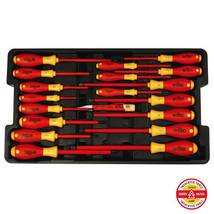 Wiha Insulated SoftFinish Screwdriver Cat III Voltage Detector Set Toolbox Tray - £440.63 GBP