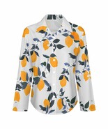 Mondxflaur Retro Lemon Women Long Sleeve Shirt Summer Elegant Fashionable - $23.99