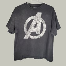 Marvel Avengers Mens Shirt XL Gray Short Sleeve Casual  - £10.67 GBP