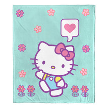 Hello Kitty; Falling Flowers Aggretsuko Comics Silk Touch Throw Blanket; 50&quot; x 6 - £48.80 GBP