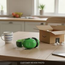 Kids Safety Ear Muffs - 28dB SNR Hearing Protection - Ages 3-16, Green - $23.82 CAD