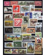 Horse Stamp Collection Used Paintings Farm Animals Pets ZAYIX 0424S0307 - £7.00 GBP