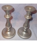 Vintage Wilton Armetale RWP Pewter 9 inch Pair Candle Sticks Holders - €25,70 EUR