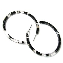 45mm Acetate Hoop Earrings Acrylic earrings resin earring casual earring - £16.44 GBP