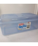 Vintage Sterilite Flip Tops Plastic Storage Container Box blue tint 1995... - $374.40 MXN
