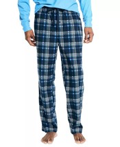 Nautica Men&#39;s Sustainably Crafted Plaid Fleece Sleep Pants, Navy-Large 36-38W - £12.36 GBP