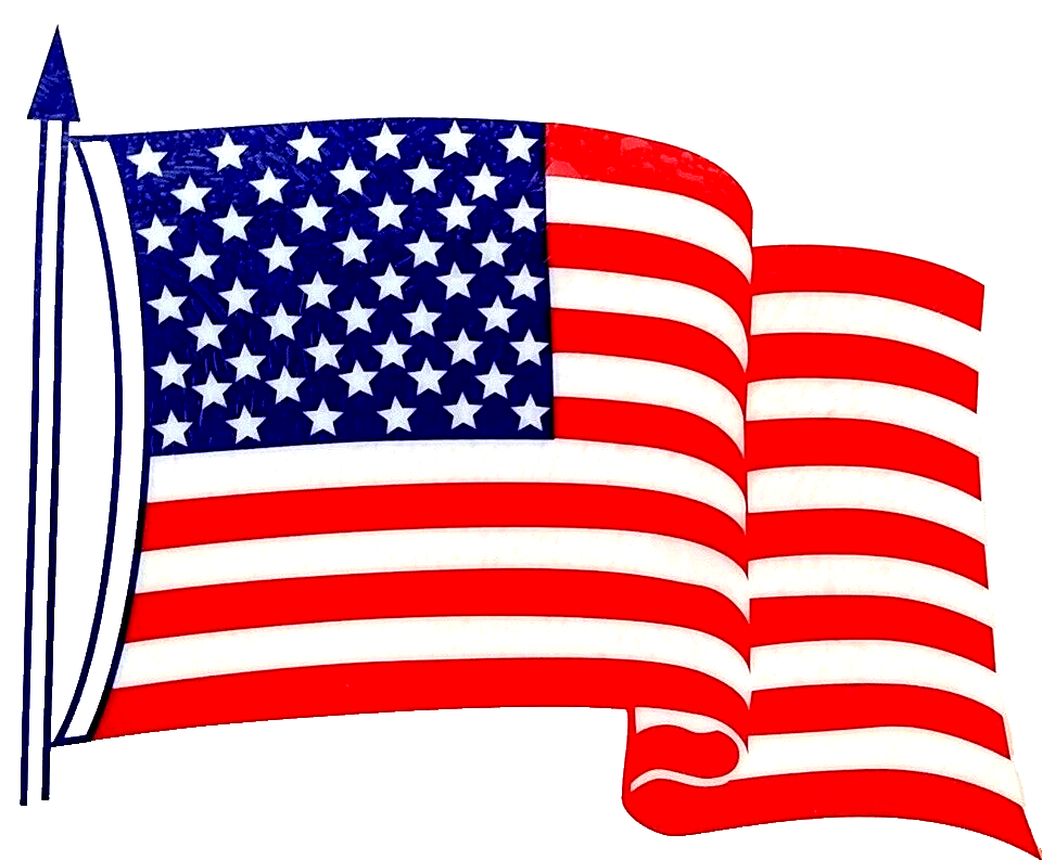 AMERICAN FLAGS -TEN Highest Quality Vinyl U.S. Flag Decals - 10 U.S. Fla... - $4.50