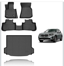 3W Floor Mats for 2018-2024 BMW X3 TPE All Weather Custom Fit Car Cargo ... - $138.59