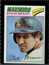 Vintage 1977 TOPPS Baseball Trading Card #606 STEVE BRAUN Seattle Mariners - £8.63 GBP