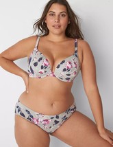 Lane Bryant CACIQUE Cotton HIPSTER Panty GRAY FLORAL Plus Size 22/24 3X NWT - £12.63 GBP