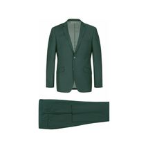 Men RENOIR suit Solid Two Button Business Formal Year Round Slim Fit 201-9 Green image 2