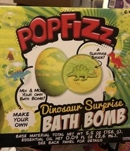 Pop Fizz Dinosaur Surprise Bath Bomb Mix &amp; Mold Your Own - Craft, Birthday - £6.38 GBP