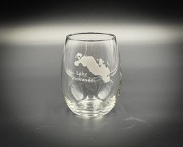 Lake Wawasee Indiana -  15 oz Stemless Wine Glass - Lake Life Gift - £11.02 GBP