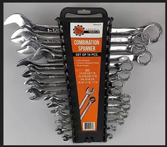 14pc SAE COMBINATION WRENCH SET with Storage Rack Big 1-1/4&quot; Full Size C... - £31.85 GBP