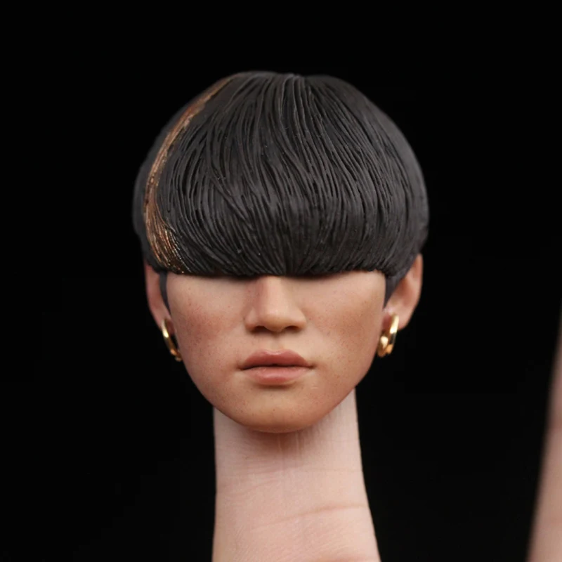 1/6 Scale South Korea Famous Singer Head Sculpt with Earrings Carving Model Toy  - £58.59 GBP