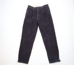 Vintage 90s Streetwear Mens 36x34 Faded Pleated Cuffed Wide Leg Corduroy Pants - £46.35 GBP