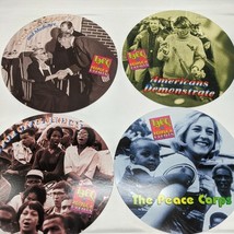 Lot of (4) 1960s People And Event Circular Cardboard Collectables With F... - $187.65 MXN