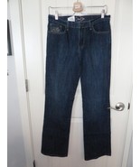 Zena Jeans Womens Size 8 Bootcut High Rise Stretch Blue Denim Embellished Pocket - $21.66
