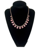 Vintage Pink Quartz and Crystal Choker Necklace - $38.96 CAD
