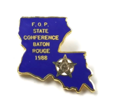 1988 Louisiana FOP State Conference Baton Rouge Pin Fraternal Order of Police - $9.48