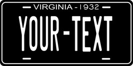 Virginia 1932 License Plate Personalized Custom Auto Bike Motorcycle Moped Tag - £8.68 GBP+