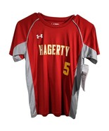Kids Hagerty Baseball Jersey Size Youth Medium Red # 5 Under Armour Shirt - €17,04 EUR