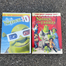 Lot of 2 DVD&#39;s Shrek The Third &amp; Shrek 3-D (No Glasses) - £5.43 GBP