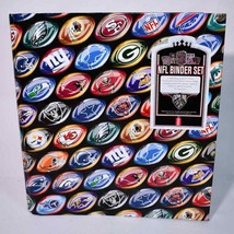 Vintage 2001 NFL 3 Ring Binder Set, Crown Pro w 2 Pocket Folder &amp; Plasti... - $461.33 MXN