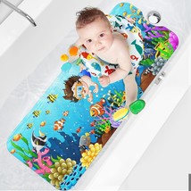 The Product Is A 40 X 16-Inch Extra-Long Kids Bathtub Mat That Is Machine - £29.82 GBP
