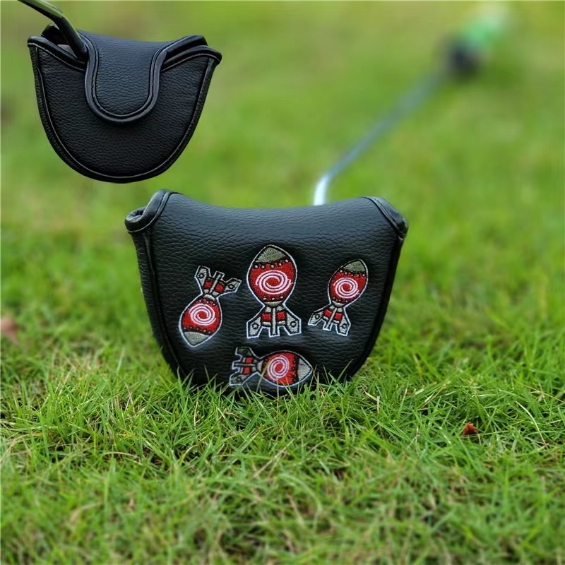 Primary image for Golf Club Putter Mallet Blade Head Cover Odyssey Rocket Fire Style Black