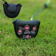 Golf Club Putter Mallet Blade Head Cover Odyssey Rocket Fire Style Black - £19.79 GBP