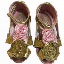 Disney&#39;s Gold &amp; Pink Aurora Pretend Play Dress Shoes Sz 7/8 - $11.52