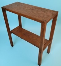 Rustic Handmade Solid Wood 2-Tier Side Table Shelf 21&quot; T 19&quot; W Plant Sta... - $197.99