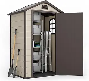 Outdoor Storage Shed 4X3 Ft, Patio Furniture Shed With Lockable Door, Ou... - $961.99