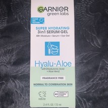 Garnier Green Labs Hyalu-Aloe 3 in 1 Serum Gel Fragrance Free 2.4oz - £10.35 GBP