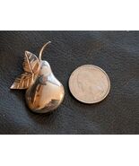 Poire Tige Feuille Broche Mexico TU-51 925 Sterling Argent 1 X 1 IN 9.2 G - $1,272.06 MXN